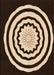 Patterned Black Brown Rug, pat1955org