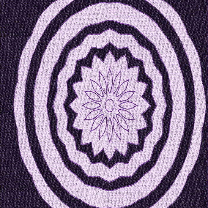 Patterned Bright Lilac Purple Rug, pat1955pur