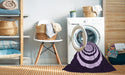 Machine Washable Transitional Bright Lilac Purple Rug in a Washing Machine, wshpat1955pur