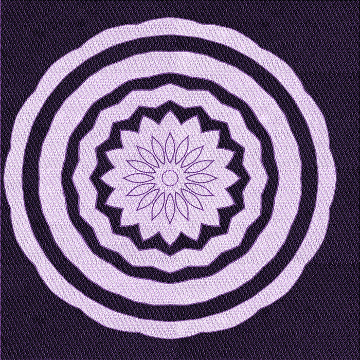 Round Patterned Bright Lilac Purple Rug, pat1955pur
