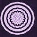 Round Patterned Bright Lilac Purple Rug, pat1955pur