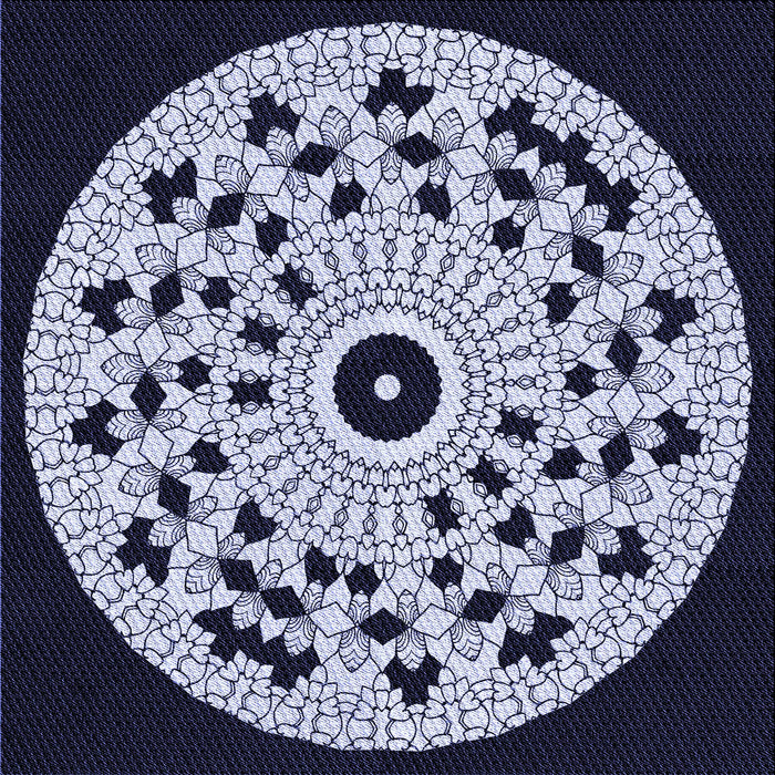 Round Machine Washable Transitional Night Blue Rug, wshpat1956blu