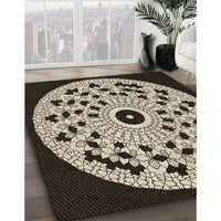 Patterned Midnight Gray Rug, pat1956brn