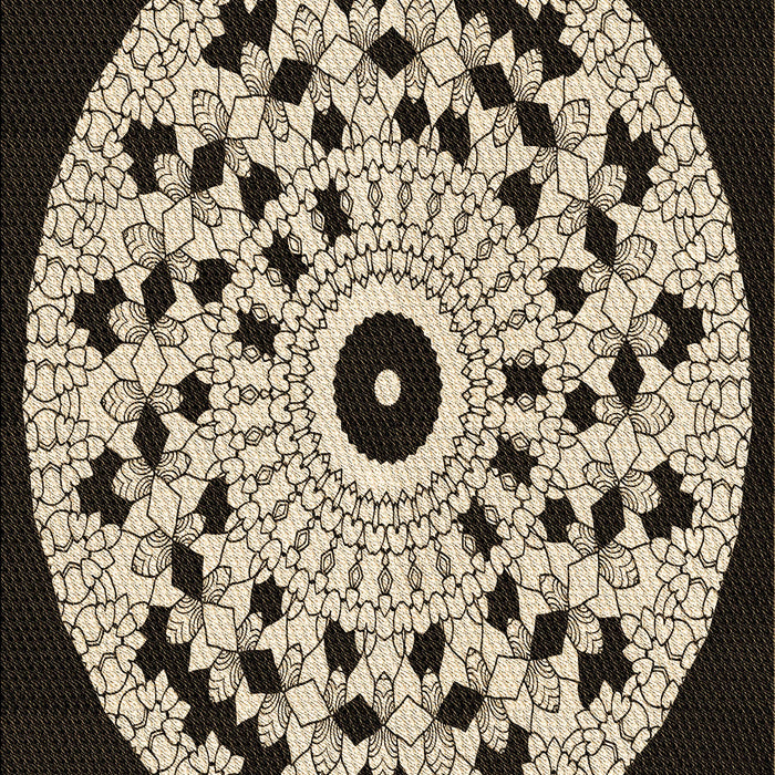 Patterned Midnight Gray Rug, pat1956brn