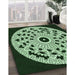 Patterned Light Green Rug in Family Room, pat1956grn