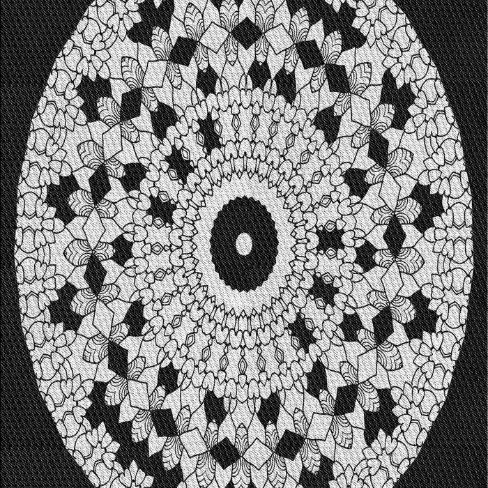 Patterned Midnight Gray Rug, pat1956gry