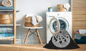 Machine Washable Transitional Midnight Gray Rug in a Washing Machine, wshpat1956gry