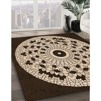 Patterned Black Brown Rug, pat1956org