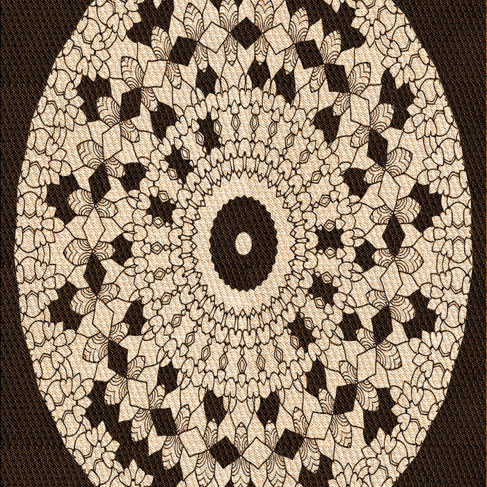 Patterned Black Brown Rug, pat1956org