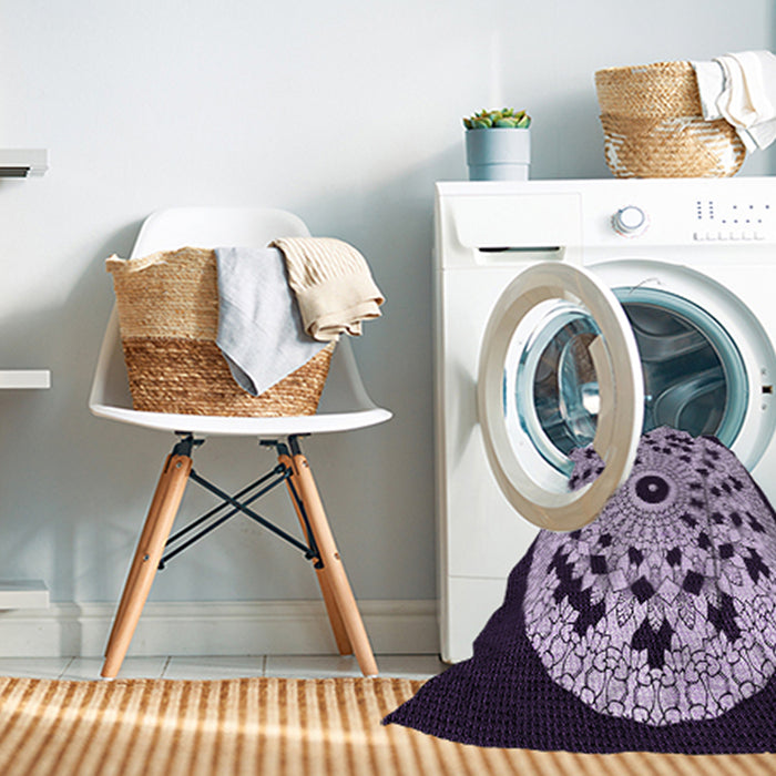 Machine Washable Transitional Blush Pink Rug in a Washing Machine, wshpat1956pur