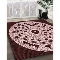 Patterned Rose Pink Rug, pat1956rd