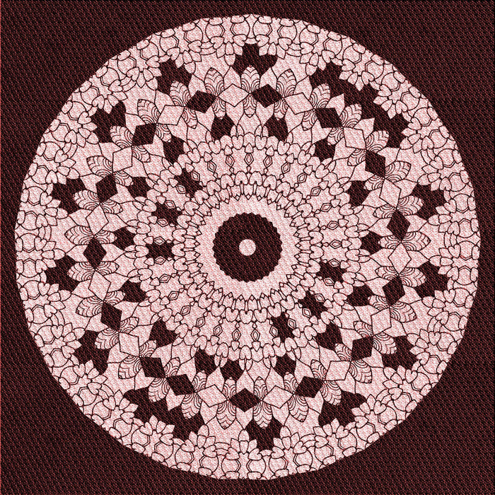 Round Patterned Rose Pink Rug, pat1956rd