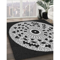 Patterned Mid Gray Novelty Rug, pat1956