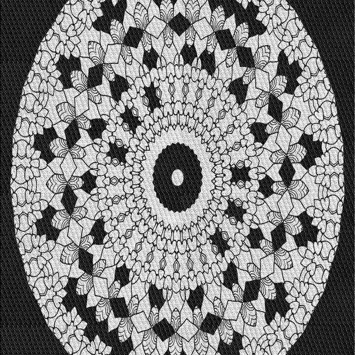 Patterned Mid Gray Novelty Rug, pat1956