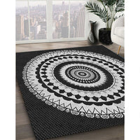 Patterned Cloud Gray Rug, pat1957gry