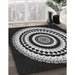 Patterned Cloud Gray Rug in Family Room, pat1957gry