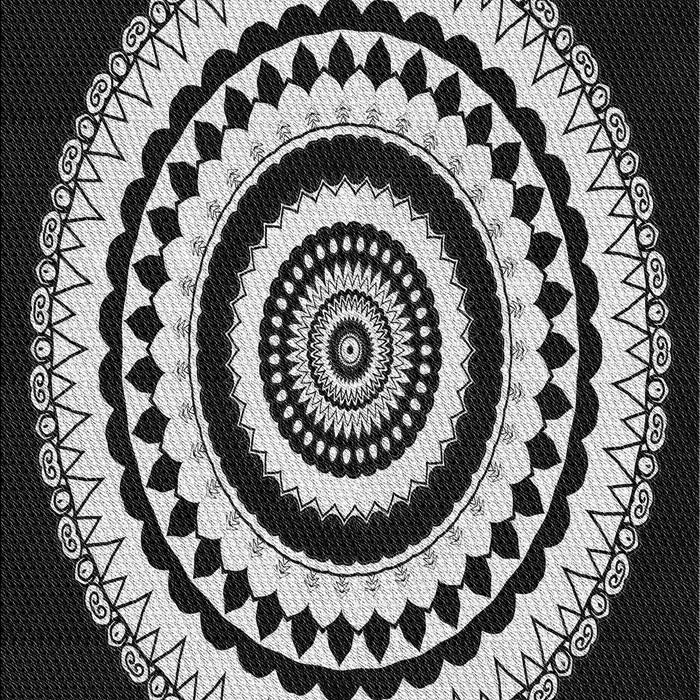 Patterned Cloud Gray Rug, pat1957gry