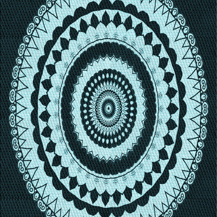 Machine Washable Transitional Deep Teal Green Rug, wshpat1957lblu