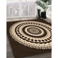 Patterned Black Brown Rug, pat1957org