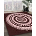 Machine Washable Transitional Chocolate Brown Rug in a Family Room, wshpat1957rd