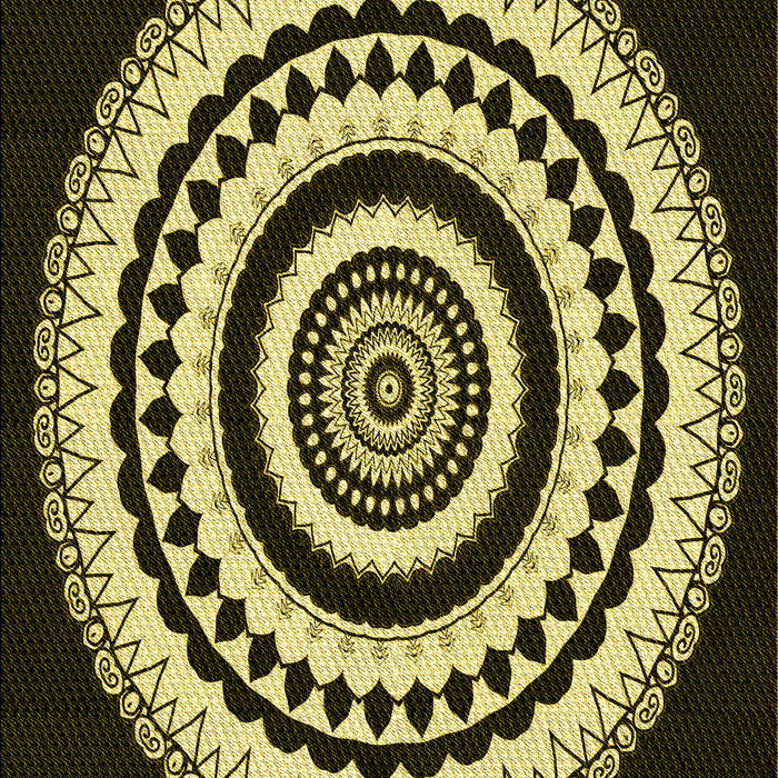 Patterned Metallic Gold Rug, pat1957yw