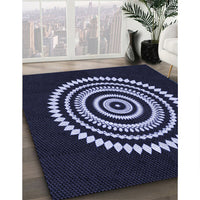 Patterned Periwinkle Purple Rug, pat1958blu