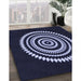 Machine Washable Transitional Periwinkle Purple Rug in a Family Room, wshpat1958blu