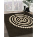 Machine Washable Transitional Black Rug in a Family Room, wshpat1958brn