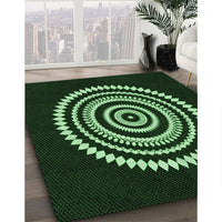 Patterned Green Rug, pat1958grn