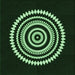 Round Patterned Green Rug, pat1958grn