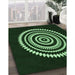 Patterned Green Rug in Family Room, pat1958grn