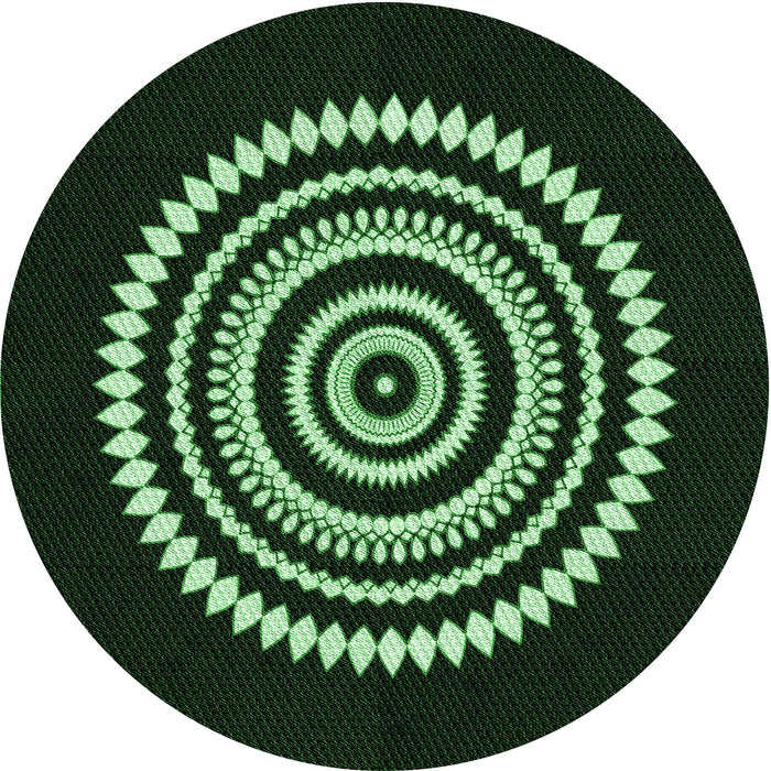 Square Machine Washable Transitional Green Rug in a Living Room, wshpat1958grn