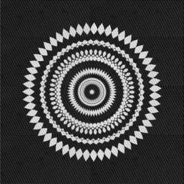 Round Machine Washable Transitional Black Rug, wshpat1958gry