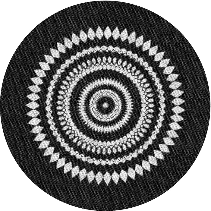 Square Machine Washable Transitional Black Rug in a Living Room, wshpat1958gry