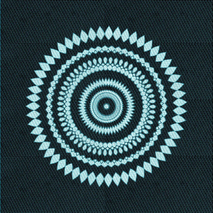 Round Machine Washable Transitional Deep-Sea Green Rug, wshpat1958lblu