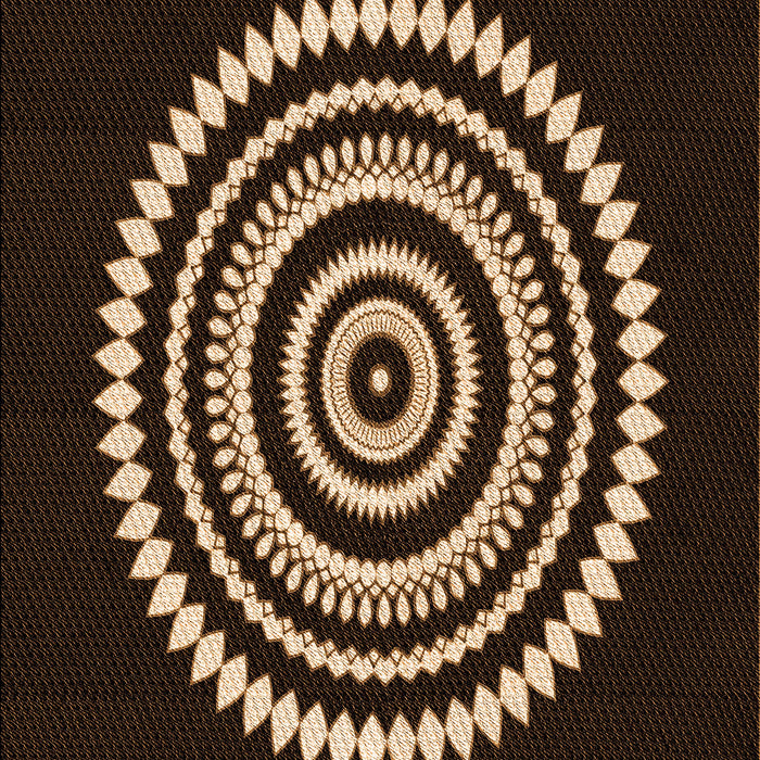 Patterned Midnight Gray Rug, pat1958org