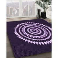 Patterned Deep Purple Rug, pat1958pur