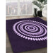 Machine Washable Transitional Deep Purple Rug in a Family Room, wshpat1958pur