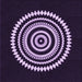 Round Patterned Deep Purple Rug, pat1958pur