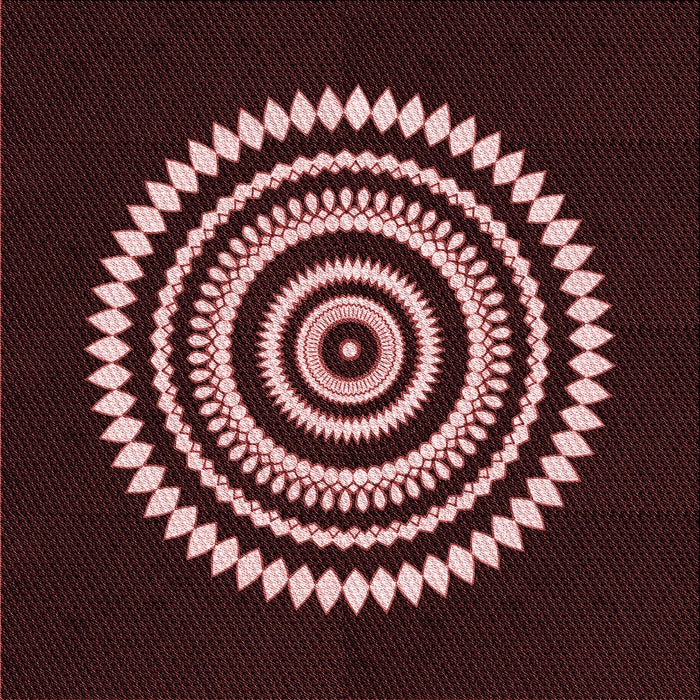 Round Patterned Chocolate Brown Rug, pat1958rd