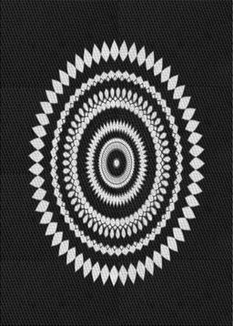 Patterned Black Novelty Rug, pat1958