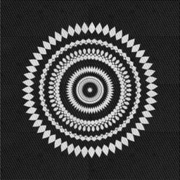 Sideview of Machine Washable Transitional Black Rug, wshpat1958