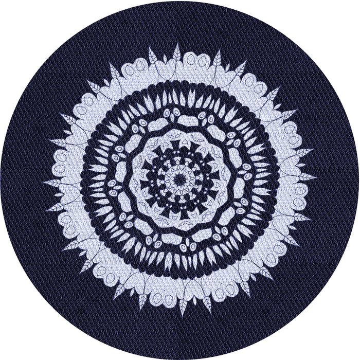 Square Machine Washable Transitional Periwinkle Purple Rug in a Living Room, wshpat1959blu