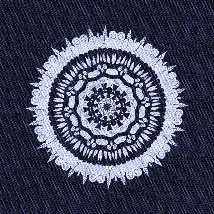 Round Patterned Periwinkle Purple Rug, pat1959blu