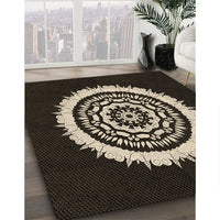 Patterned Black Rug, pat1959brn