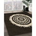 Machine Washable Transitional Black Rug in a Family Room, wshpat1959brn