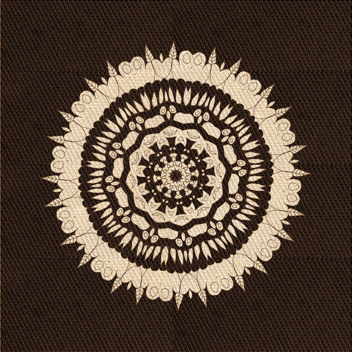 Round Machine Washable Transitional Black Brown Rug, wshpat1959org