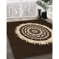 Patterned Black Brown Rug, pat1959org