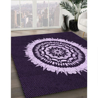 Patterned Lavender Purple Rug, pat1959pur