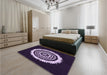 Round Machine Washable Transitional Lavender Purple Rug in a Office, wshpat1959pur